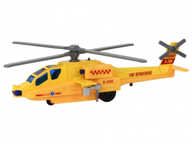 Reševalni helikopter iz aluminija S svetlobnimi in zvočnimi učinki
