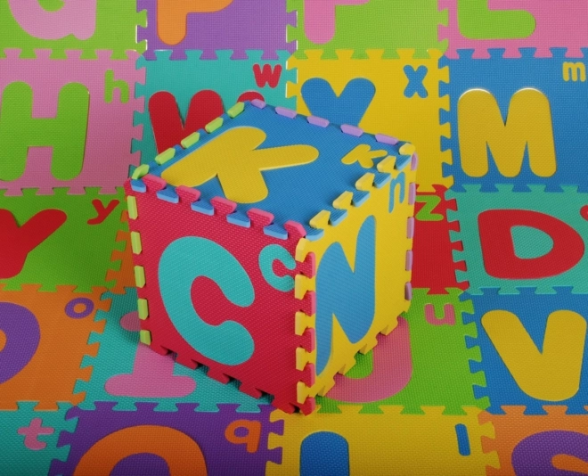 Pena puzzle Črke za otroke 3+ EVA pena + Velike in male črke Abeceda + Talna podloga