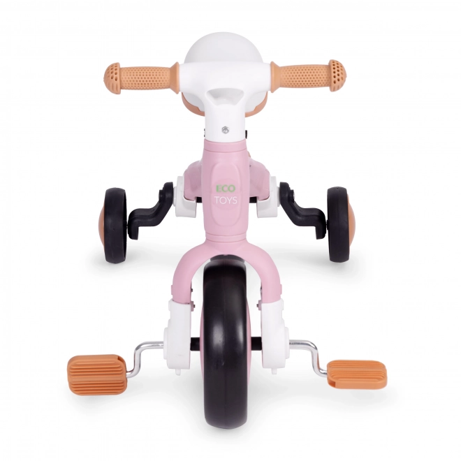 Ravnotežno kolo s pedali - vadbena kolesca 3v1 ECOTOYS – Roza