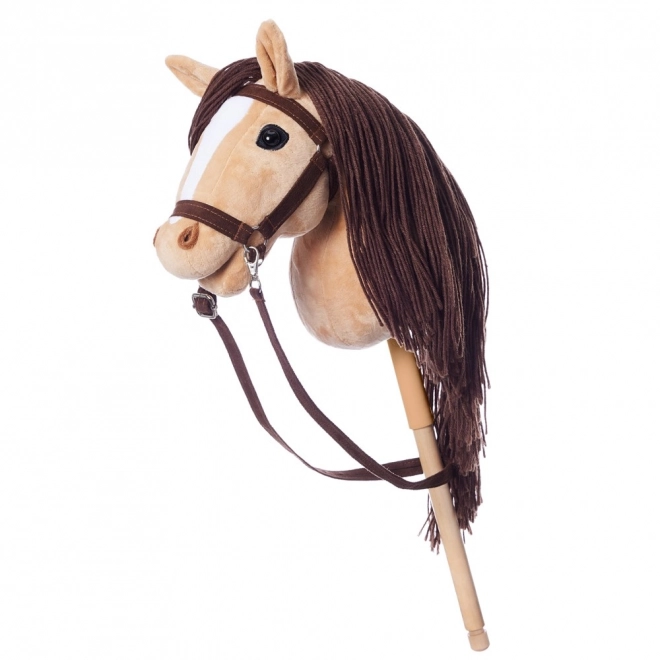 HOPPIHORSE konj na palici hobby horse velikost A3 bež
