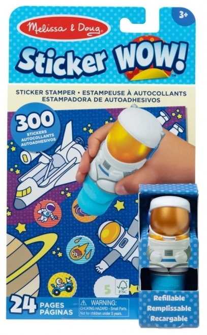 Nálepka WOW! Astronavt nalepka žig