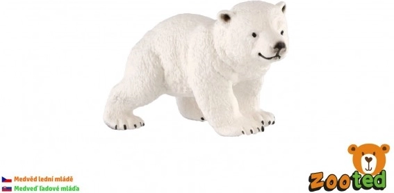Plastična figurica mladiča polarnega medveda 6 cm