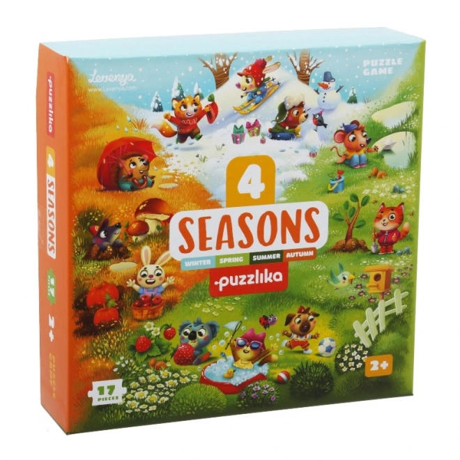 Puzzlika Štiri letni časi otroški poučni puzzle