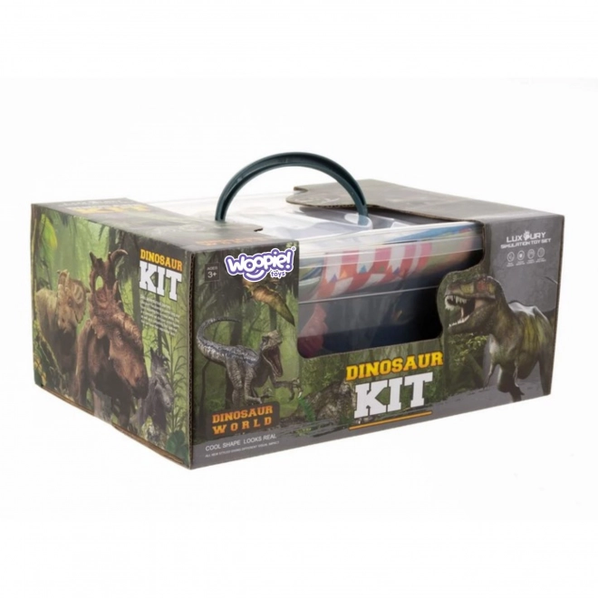 Set figur dinozavrov z igralno podlogo in kovčkom