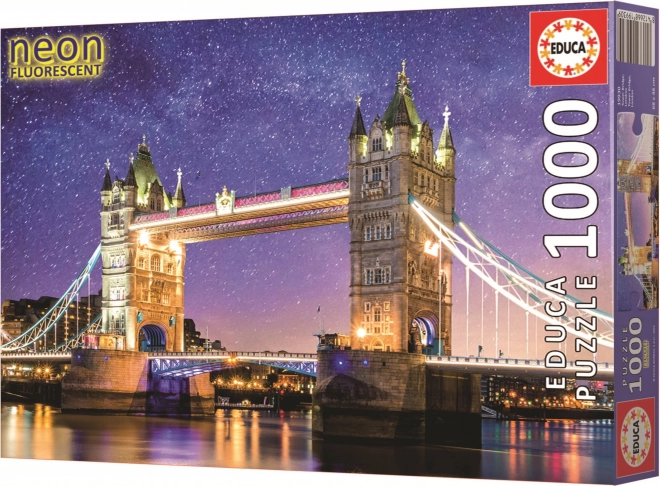 Svetleči puzzle Tower Bridge v Londonu 1000 kosov