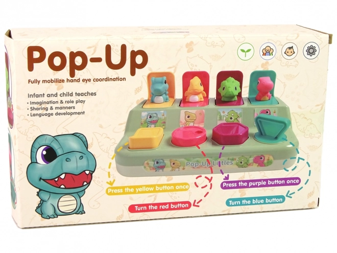 Igrača Arcade Pop-up Dinosavri za Majhne Otroke
