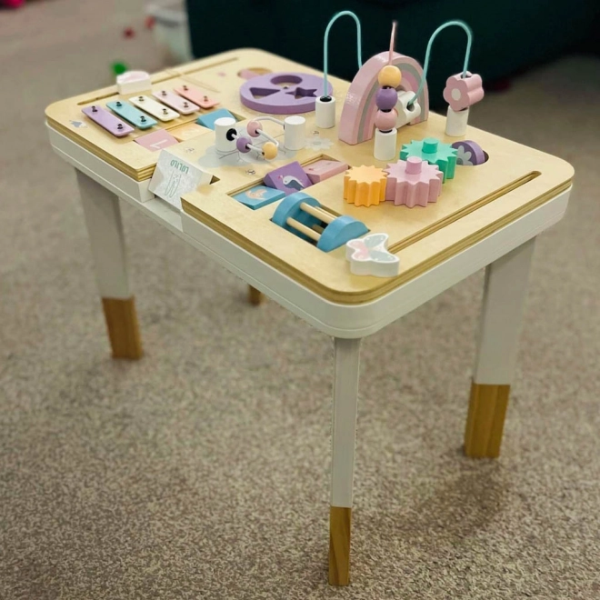 Interaktivna montessori miza Lulilo roza