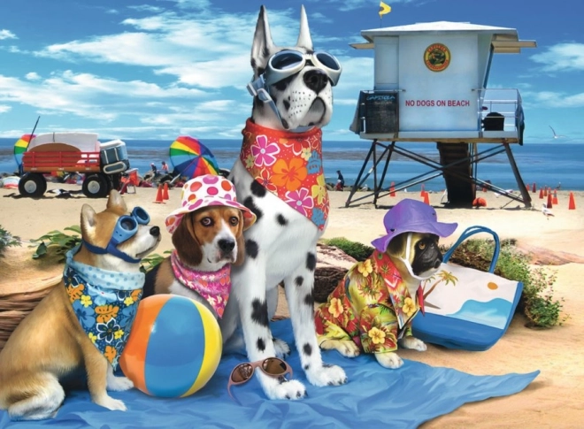 Ravensburger sestavljanka Prepoved psov na plaži XXL 100 koščkov