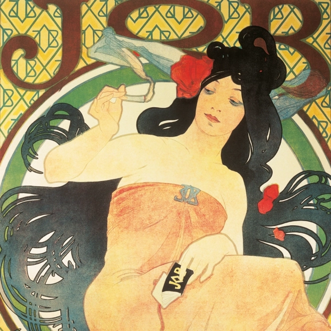 Kratki koledar Alfons Mucha 2025, 30 × 30 cm