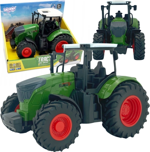 WOOPIE zeleni traktor z gumijastimi kolesi