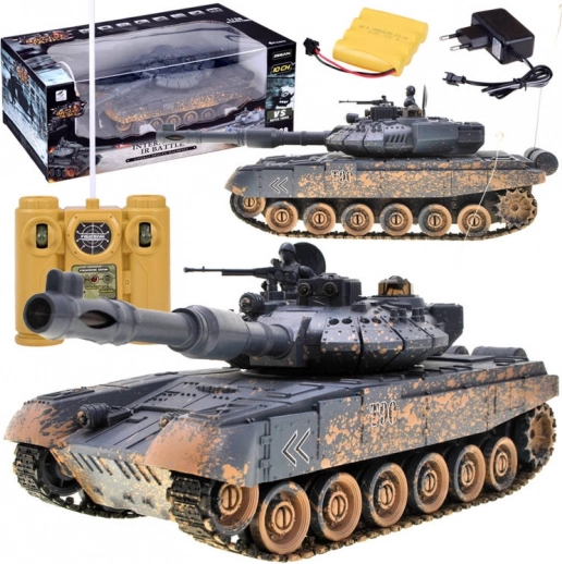 RC tank T-90 z vrtljivo kupolo, lučmi in zvoki