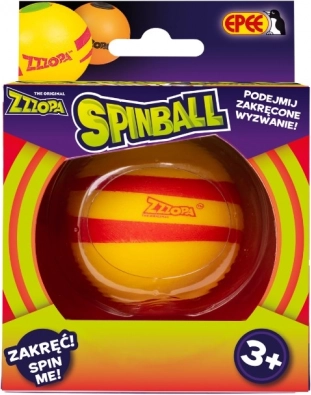 Spinball žonglerska žogica rumena z rdečo