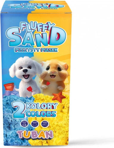 Puhast dišeč pesek TUBAN Fluffy modri in rumeni 140 g