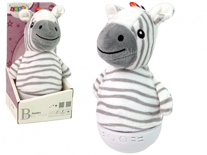 Otroški gugalni zebra z lučko in melodijo
