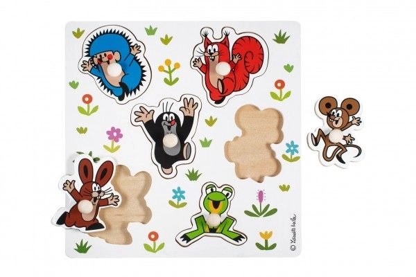 Detoa Lesena vstavljanka puzzle Krteček majhna