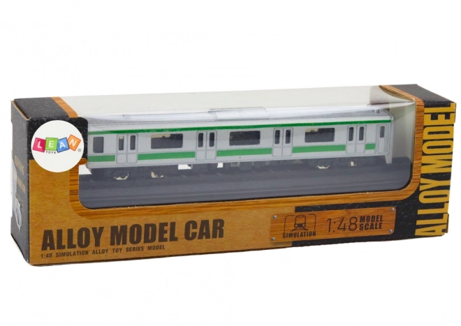 Zbirateljski model železniškega vozila 1:48 kovinski srebrni