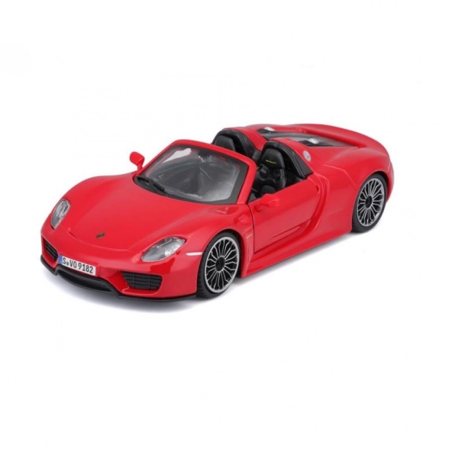 Bburago Porsche 918 Spyder rdeči model 1:24