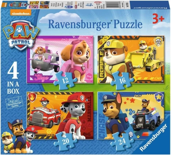 Ravensburger puzzle Tačke na patrulji 4 v škatli
