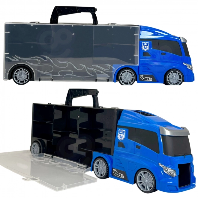 Tovornjak s transporterjem 3v1 Modra Policija
