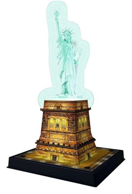 Osvetljeni 3D puzzle Kip Svobode Nočna izdaja 108 kosov