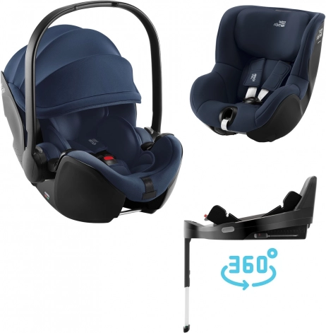 Avtosedež set Britax Römer: Baby-Safe Pro + Vario Base 5Z + Dualfix 5Z, Night Blue