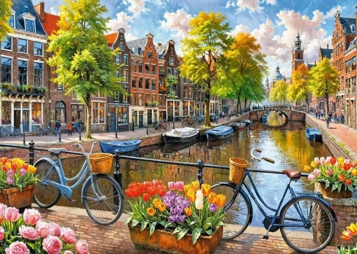 Sestavljanka Amsterdamski Tulipani 1000 Kosov