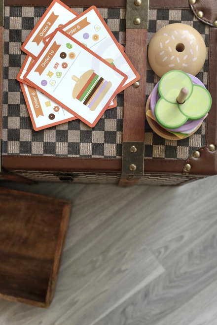 Lesena restavracija za burgerje WOOPIE GREEN za otroke