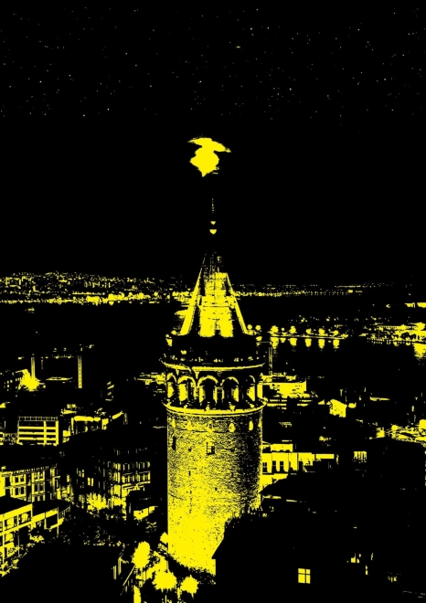 Svetleča sestavljanka Galatski stolp 1000 kosov
