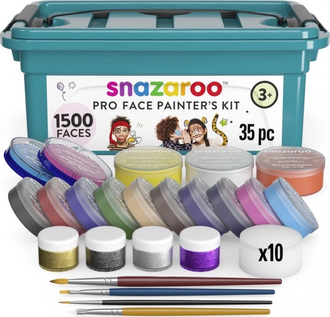 snazaroo profi škatla za poslikavo obraza – komplet 35 delov