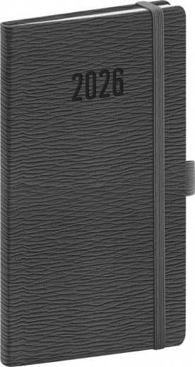 Žepni dnevnik Rivoli 2026 siv