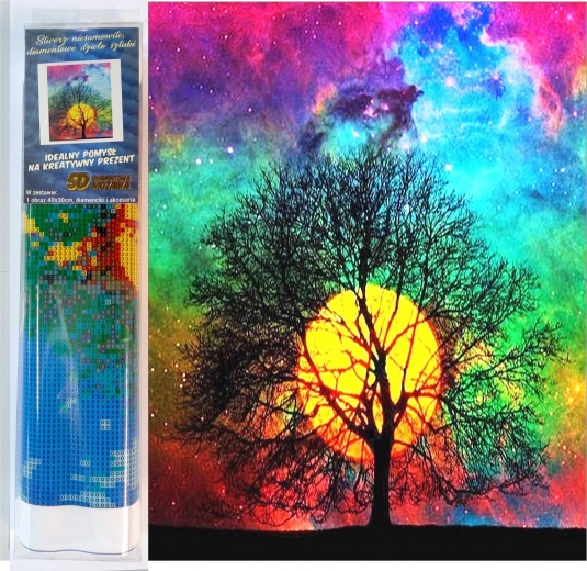 Komplet za diamantno slikanje NORIMPEX barvit sončni zahod 30 × 40 cm