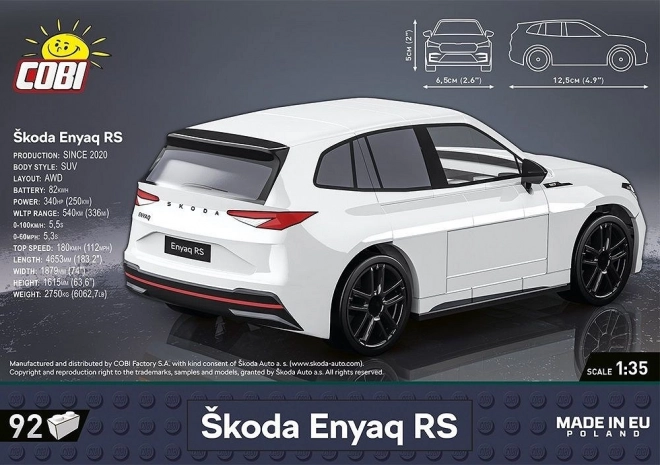 Škoda Enyaq RS 92 blazinice