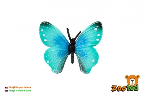 Tropski metulj Morpho Helena, umetna plastika 7cm v vrečki