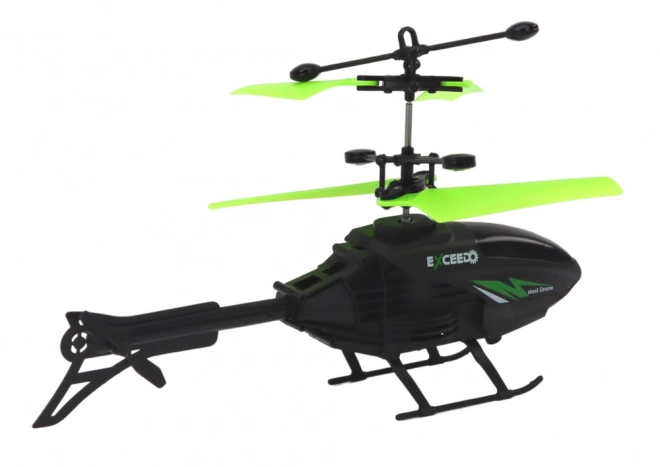 Pas za helikopter, nadzorovan z roko, črna in zelena