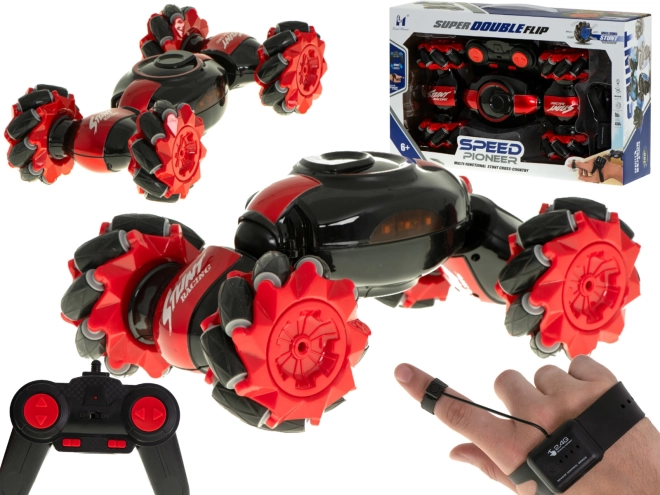 RC kaskaderski avto Speed Pioneer 360 – Rdeča