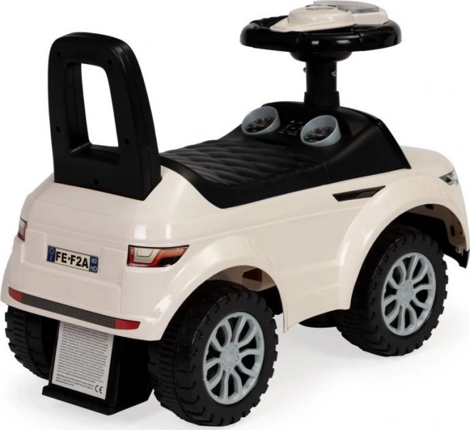 ECOTOYS Avto poganjalec z melodijami bele barve