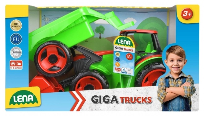 Traktor z žlico Giga Trucks s prikolico plast 62cm