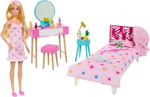 Barbie – spalni komplet z lutko