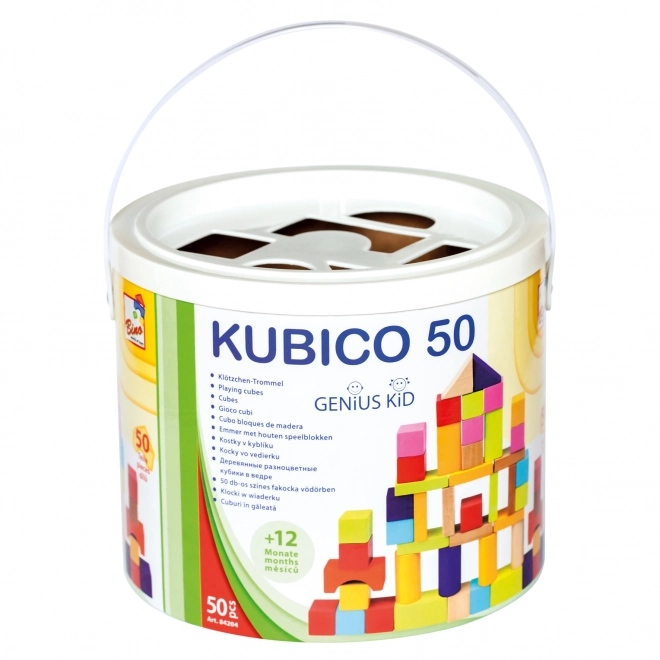 Bino Kocke v vedru 50 kosov nove barve