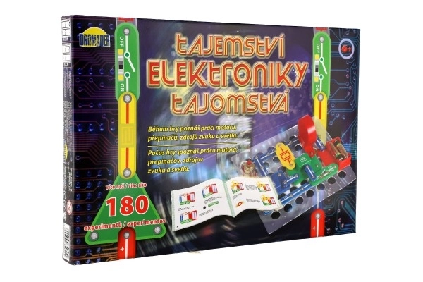 Skrivnosti elektronike 180 eksperimentov na baterije v škatli 42x28,5x4cm od 6 let