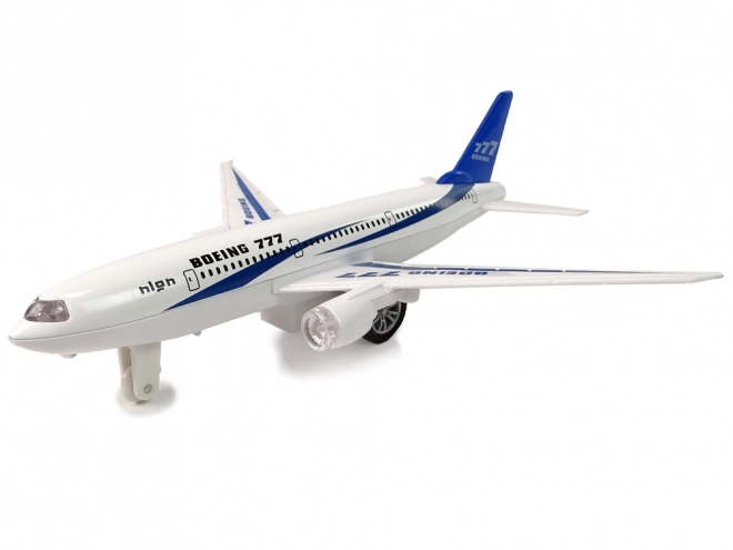 Osebno letalo Boeing 777 Bele pogonske luči zvoki