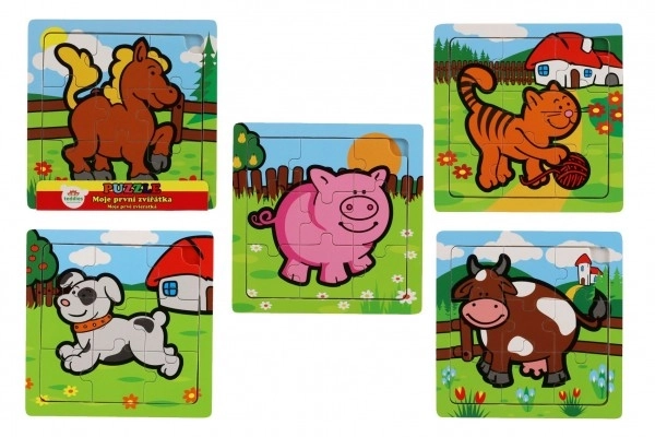 Mini sestavljanka Moje prve živalce - 9 koščkov