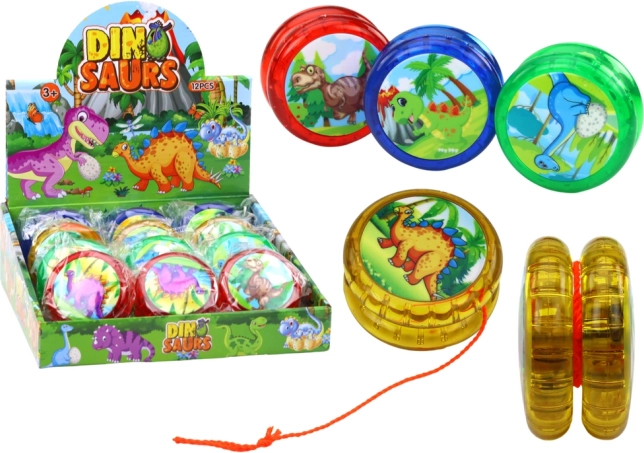 Svetleče jojo z motivom dinozavrov – 4 barve