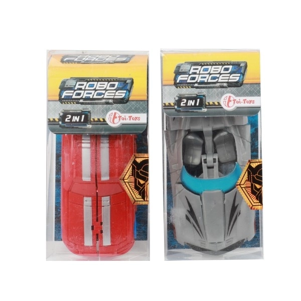 Transformersko vozilo/robot iz plastike 10 cm z barvno mešanico v plastični škatlici 5x10,5cm