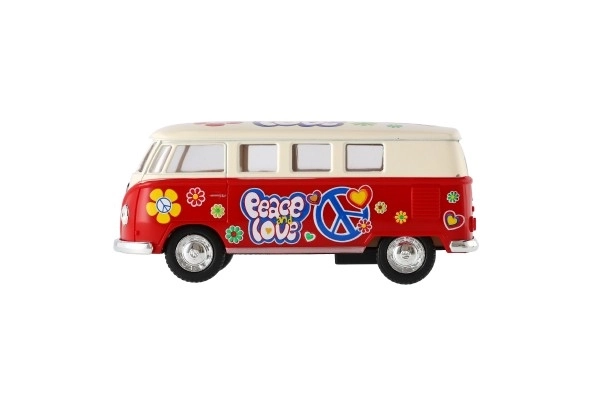 Avtobus Kinsmart VW Klasičen kov/plast 13cm na vzmetni pogon