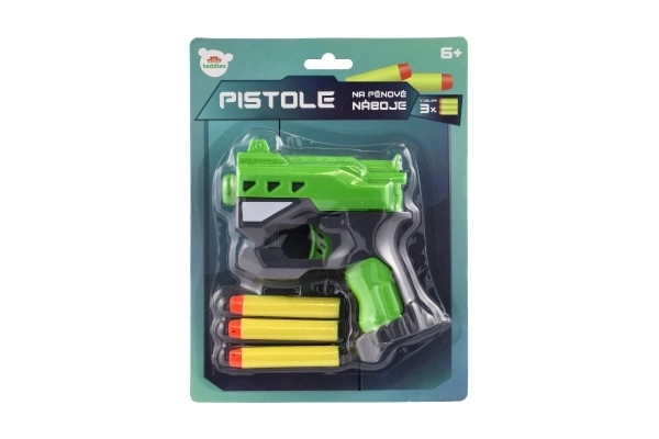 Pištola z penastimi naboji 12x14cm plast + 3kos nabojev 2 barvi na kartici