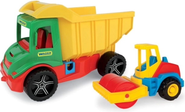 Komplet gradbenih vozil MULTI TRUCK – prekucnik in cestni valjar