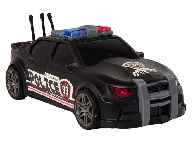 Policijski športni avto 1:16 Black Sound