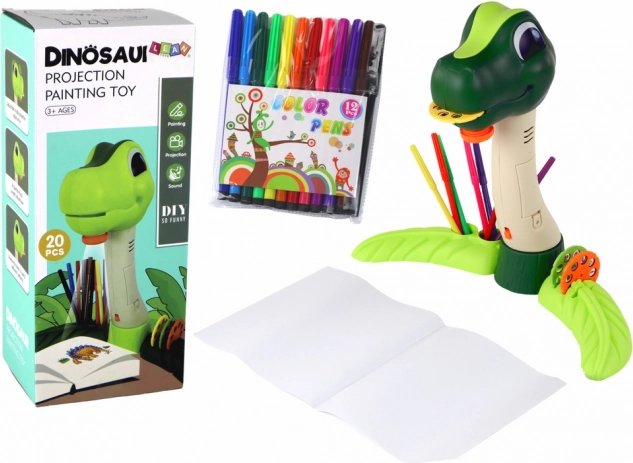 Projektor za risanje Dino z zvoki in dodatki
