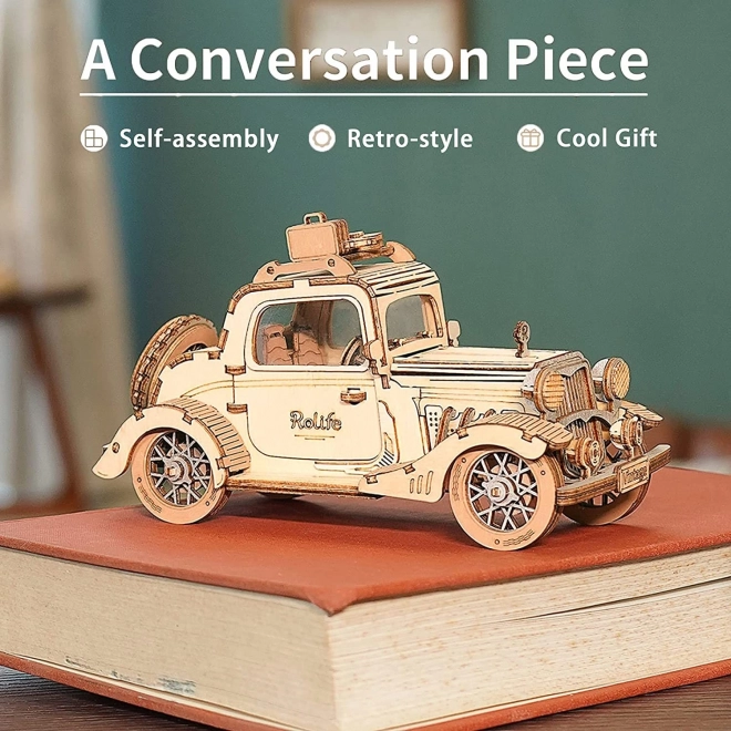 Vintage avtomobil - sodobni 3D leseni puzzle